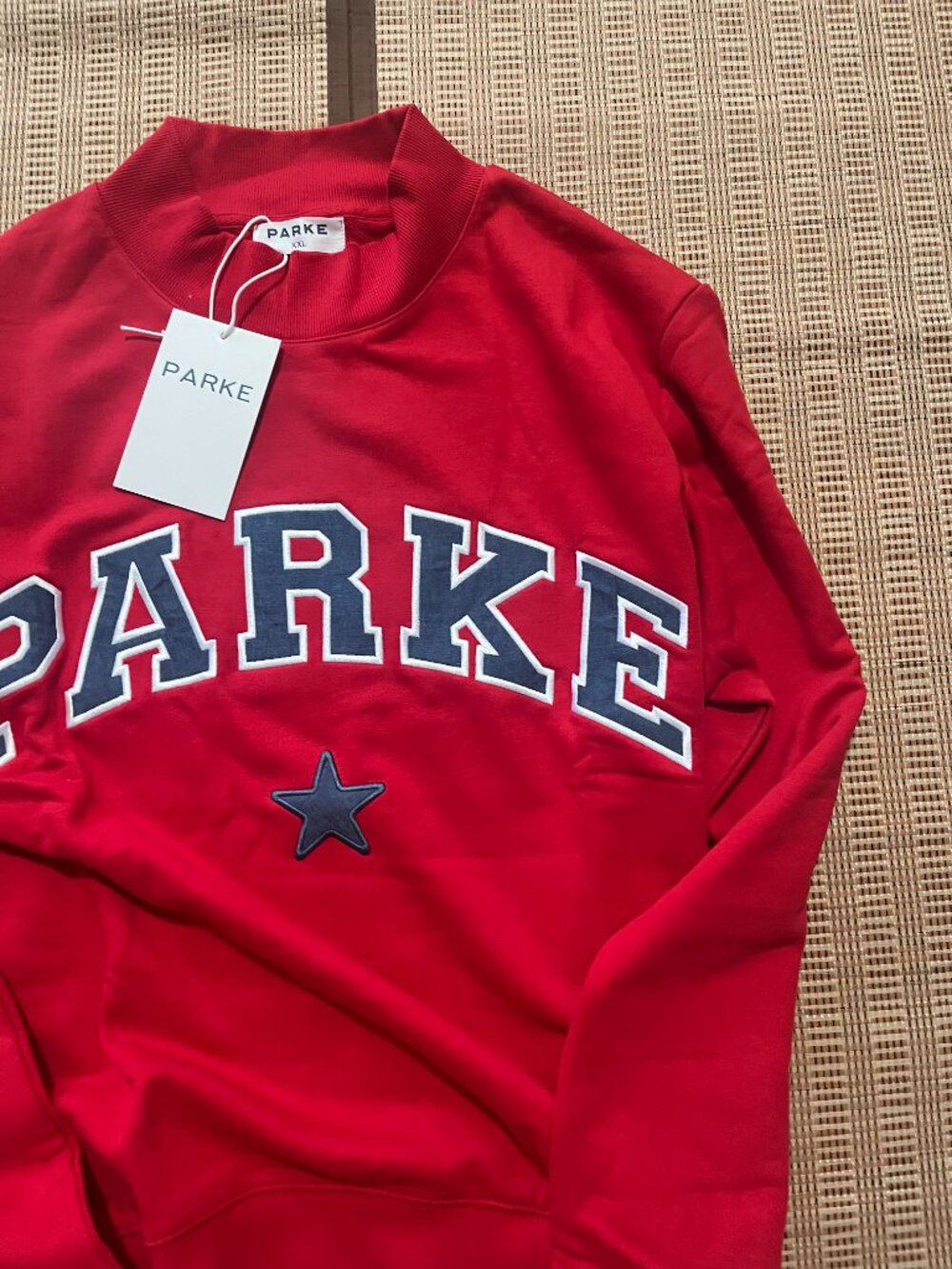 Parke Oversized Mock Neck Graphic Pullover Sweater - Picture 3 of 4